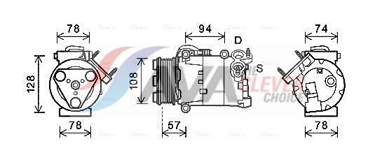 AVA CLEVER CHOICE FDAK482 Compressor, air conditioning
