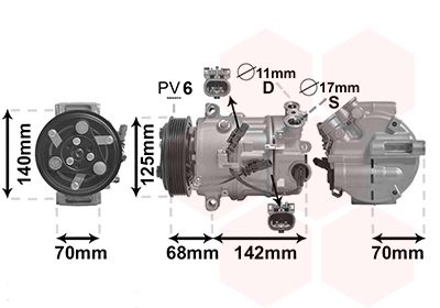 VAN WEZEL 3701K702 Compressor, air conditioning