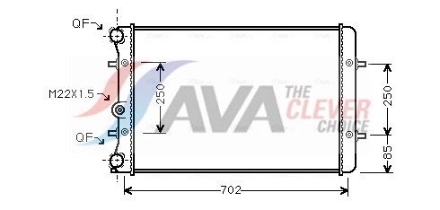 AVA CLEVER CHOICE AI2155 Radiator, engine cooling
