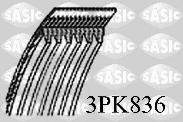 SASIC 3PK836 V-ribbed belt