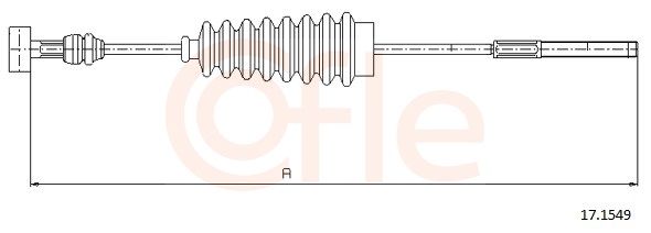 COFLE 17.1549 Cable pull, parking brake