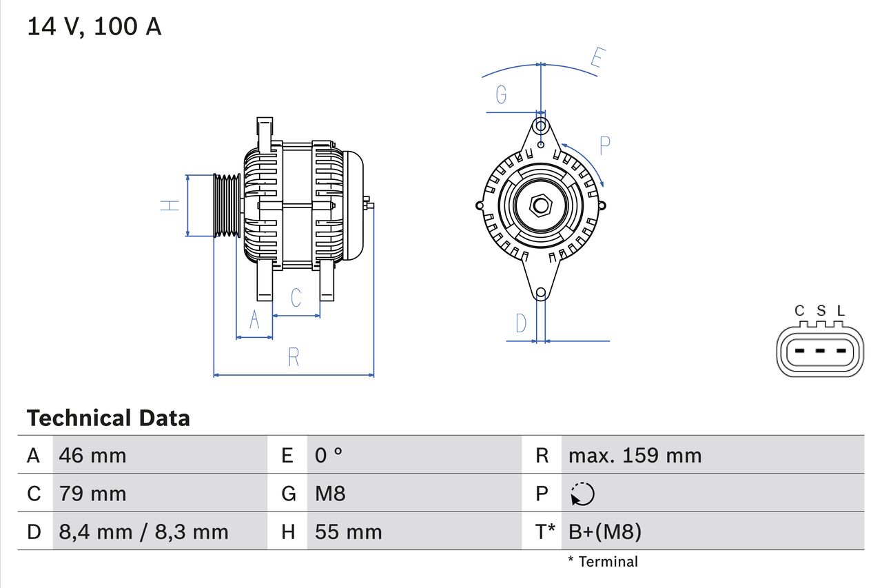 BOSCH 0 986 084 440 Alternator
