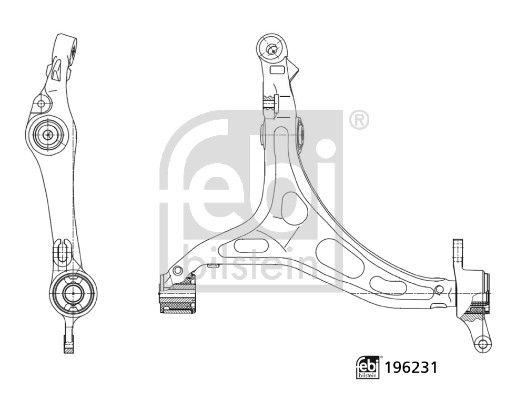 FEBI BILSTEIN 196231 Control/trailing arm, wheel suspension