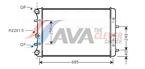 AVA CLEVER CHOICE SAA2006 Radiator, engine cooling