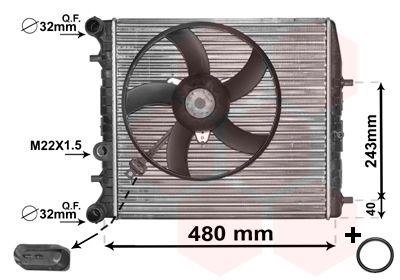VAN WEZEL 76002013 Radiator, engine cooling