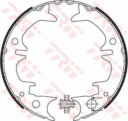 TRW GS8430 Brake shoe set, parking brake