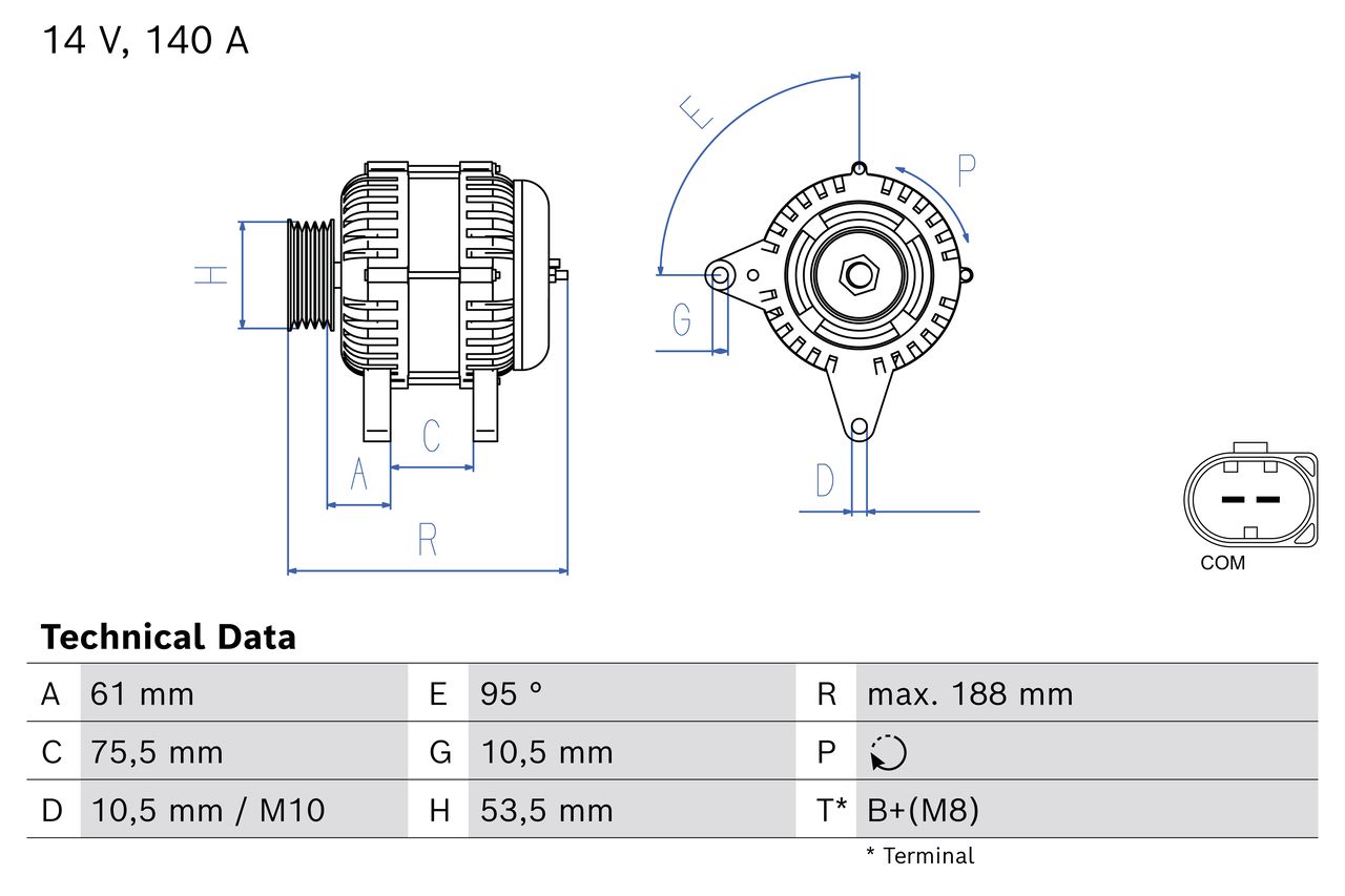 BOSCH 0 986 084 680 Alternator