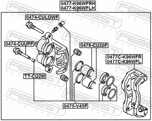 Piston, brake caliper-1