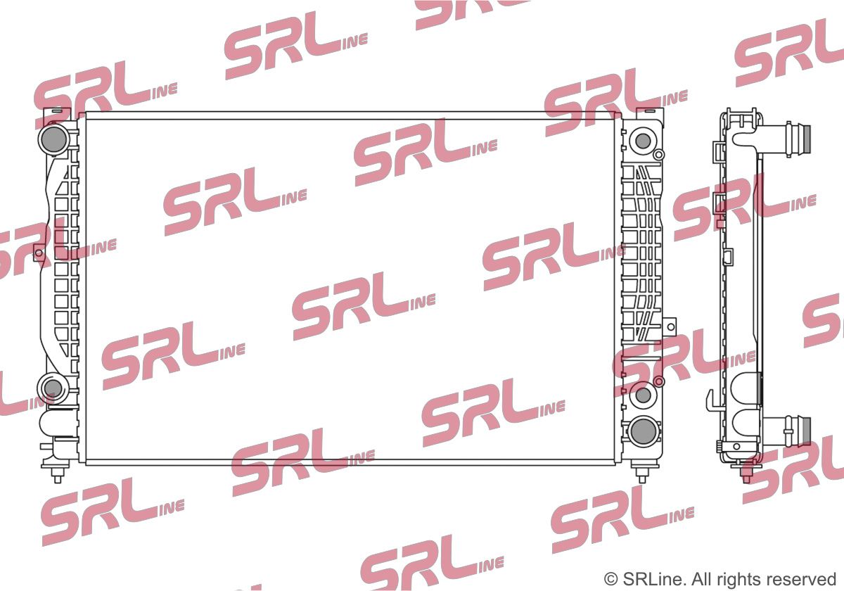 SRLINE 132408-6 Radiator, engine cooling