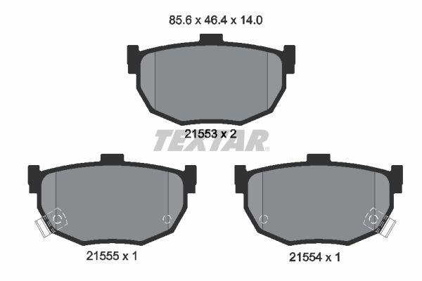 TEXTAR 2155301 Brake pad set, disc brake