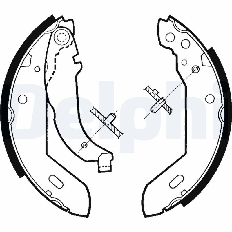 DELPHI LS1329 Brake shoe set