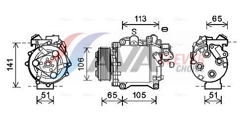 AVA CLEVER CHOICE HDAK263 Compressor, air conditioning