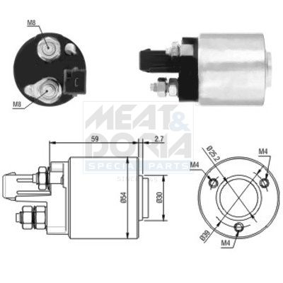 MEAT & DORIA 46105 Solenoid switch, starter