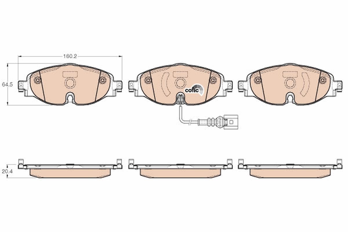 TRW GDB1956 Brake pad set, disc brake