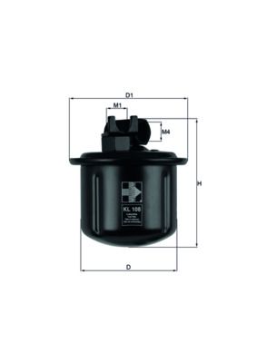KNECHT KL 108 Fuel filter
