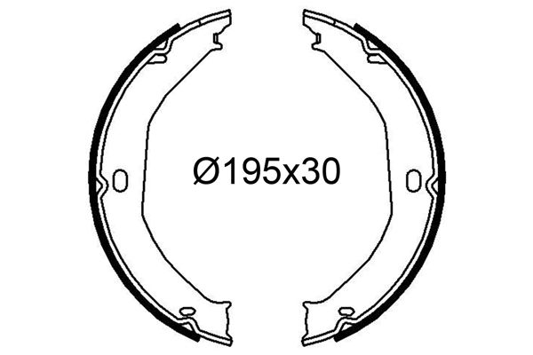 VALEO 564284 Brake shoe set