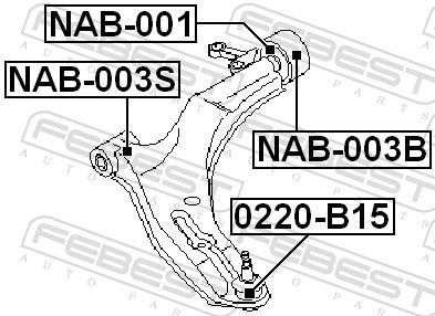 Mounting, control/trailing arm-1