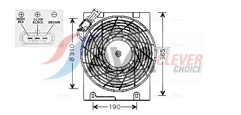AVA CLEVER CHOICE OL7508 Fan, engine cooling