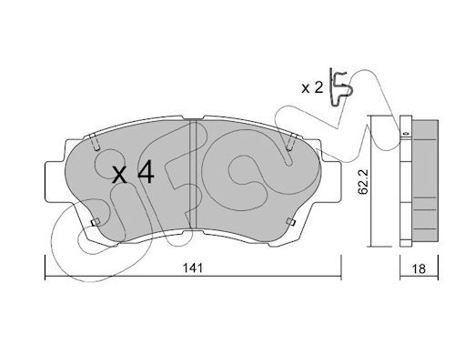 CIFAM 822-167-0 Brake pad set, disc brake