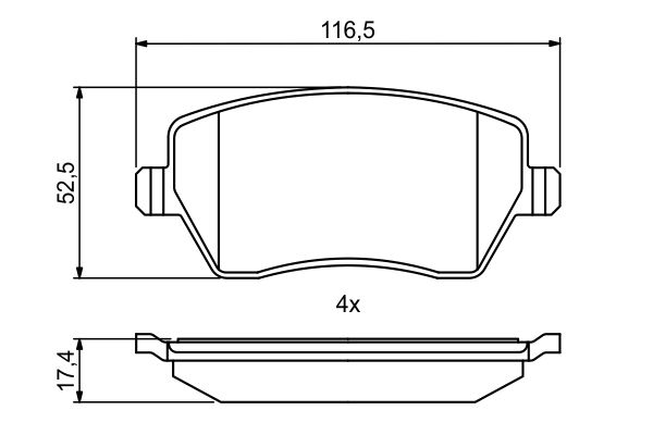 stabdžių trinkelių rinkinys, diskinis stabdys-6