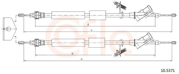 COFLE 10.5371 Cable pull, parking brake