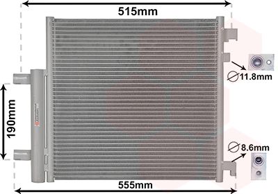 VAN WEZEL 81005140 Condenser, air conditioning