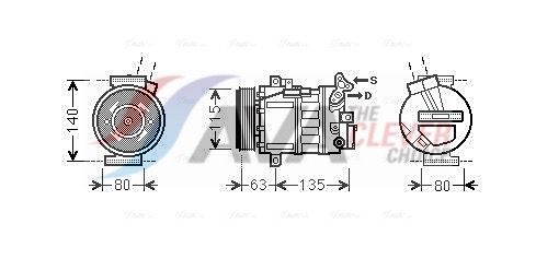 AVA CLEVER CHOICE RTAK485 Compressor, air conditioning