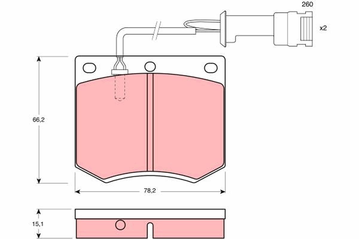 TRW GDB693 Brake pad set, disc brake
