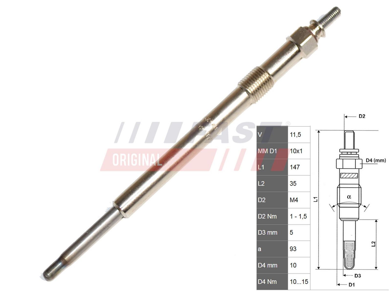 FAST FT82736 Glow plug