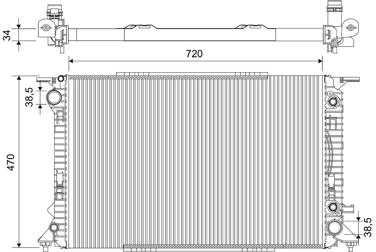 Radiator, engine cooling