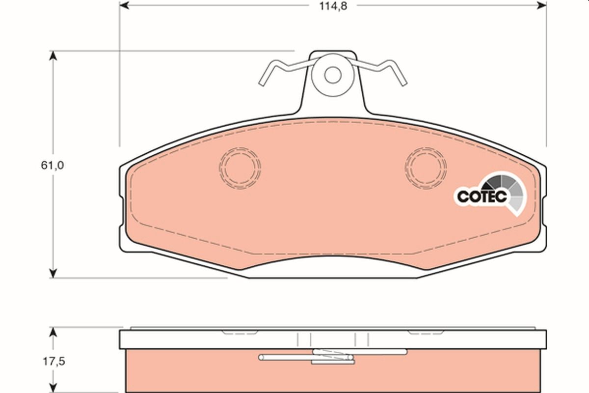 TRW GDB1280 Brake pad set, disc brake