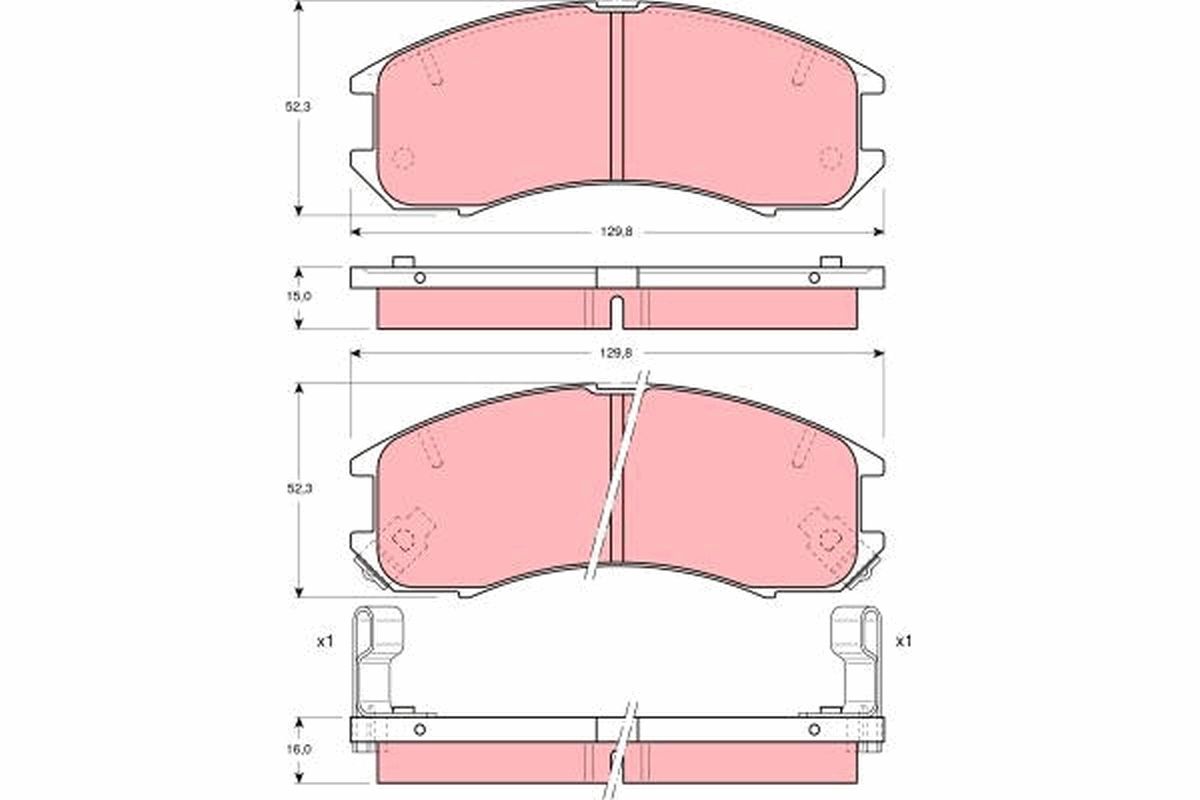 TRW GDB981 Stabdžių trinkelių rinkinys, diskinis stabdys