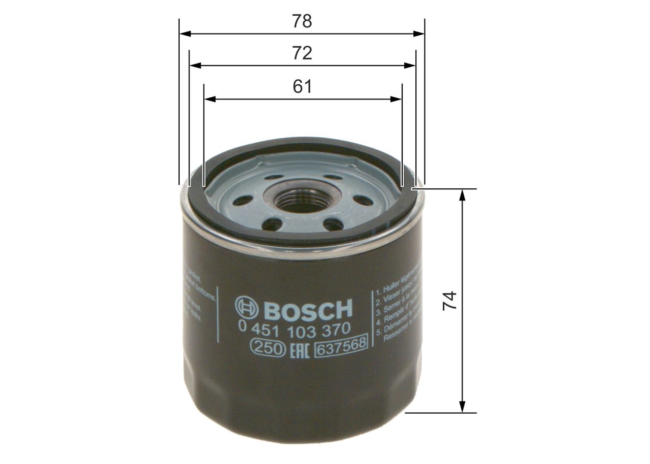 BOSCH 0 451 103 370 Oil filter