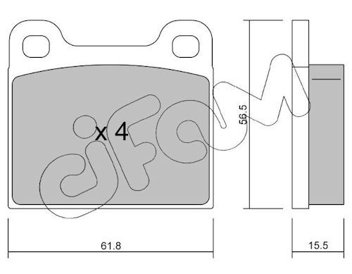 CIFAM 822-003-4 Brake pad set, disc brake