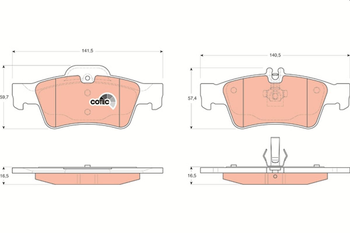 TRW GDB1546 Brake pad set, disc brake
