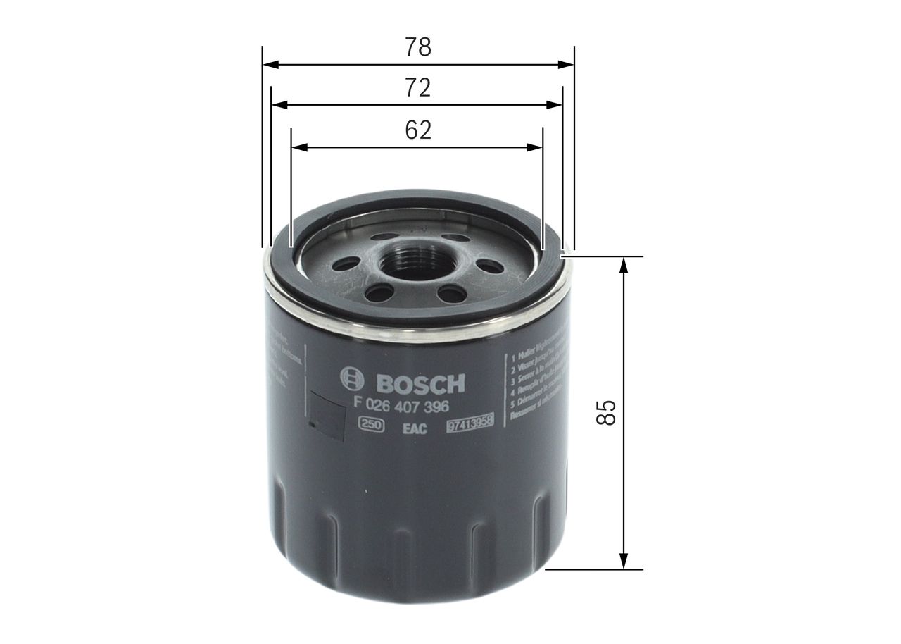 BOSCH F 026 407 396 Oil filter