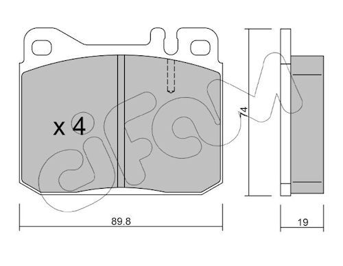 CIFAM 822-011-2 Brake pad set, disc brake