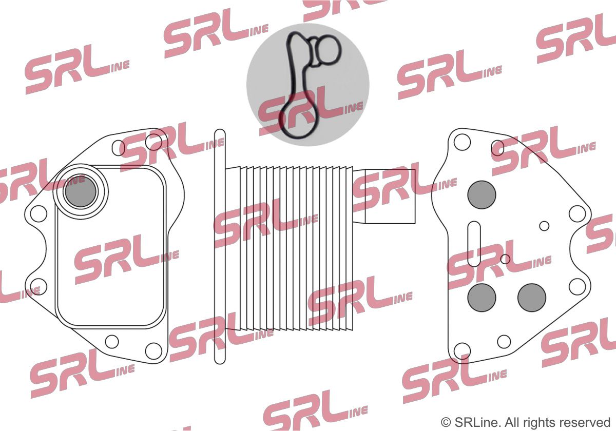 SRLINE 5511L8-2 Oil cooler, engine oil