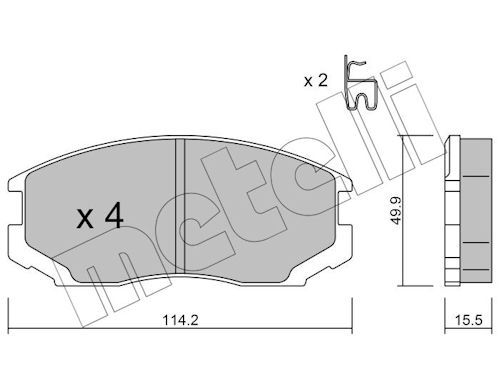 METELLI 22-0221-1 Brake pad set, disc brake