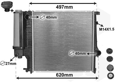 VAN WEZEL 06002124 Radiator, engine cooling
