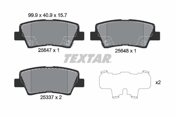 TEXTAR 2564701 Brake pad set, disc brake