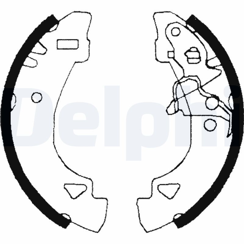 DELPHI LS1860 Brake shoe set