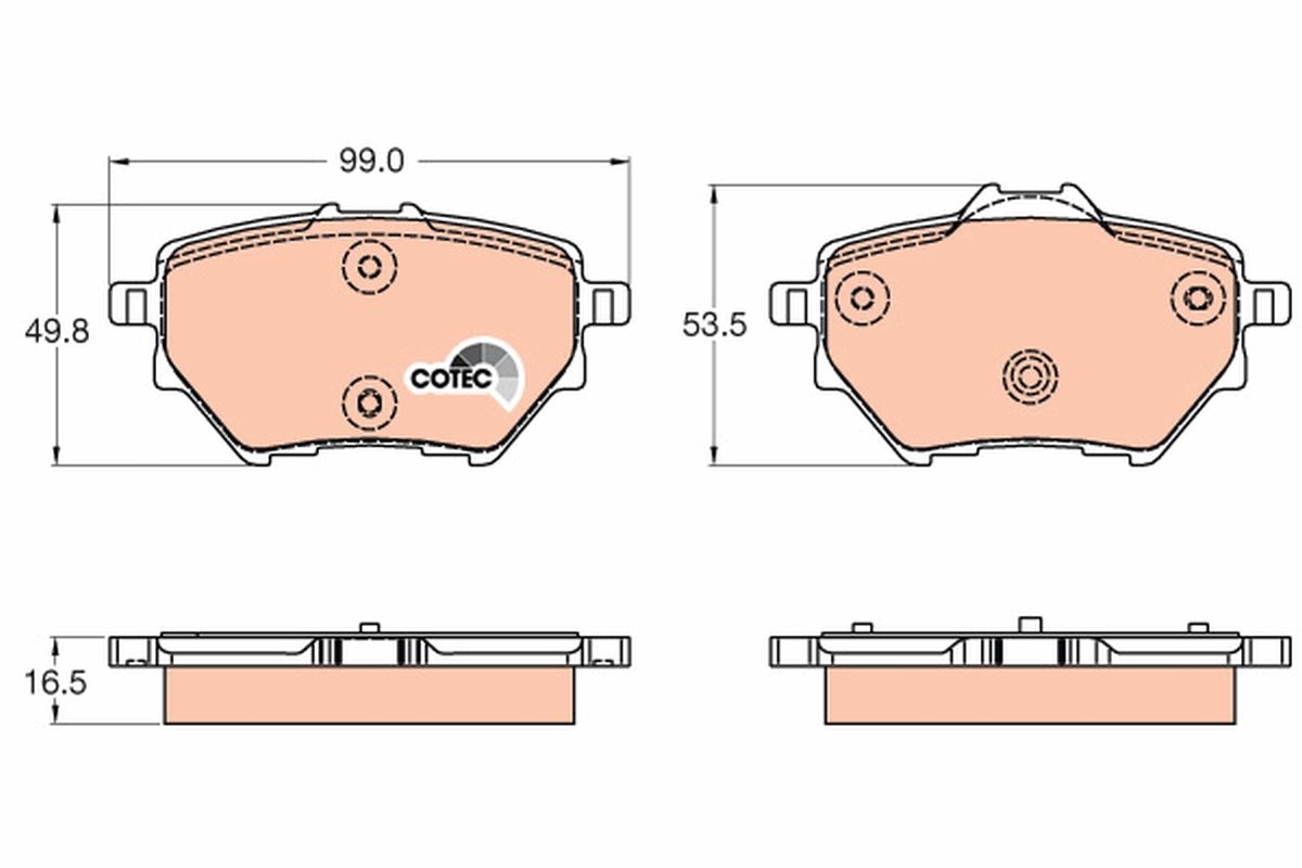 TRW GDB2036 Brake pad set, disc brake