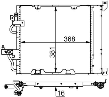 MAHLE AC 376 000S Condenser, air conditioning