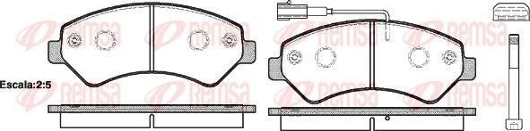 REMSA 1275.01 Brake pad set, disc brake