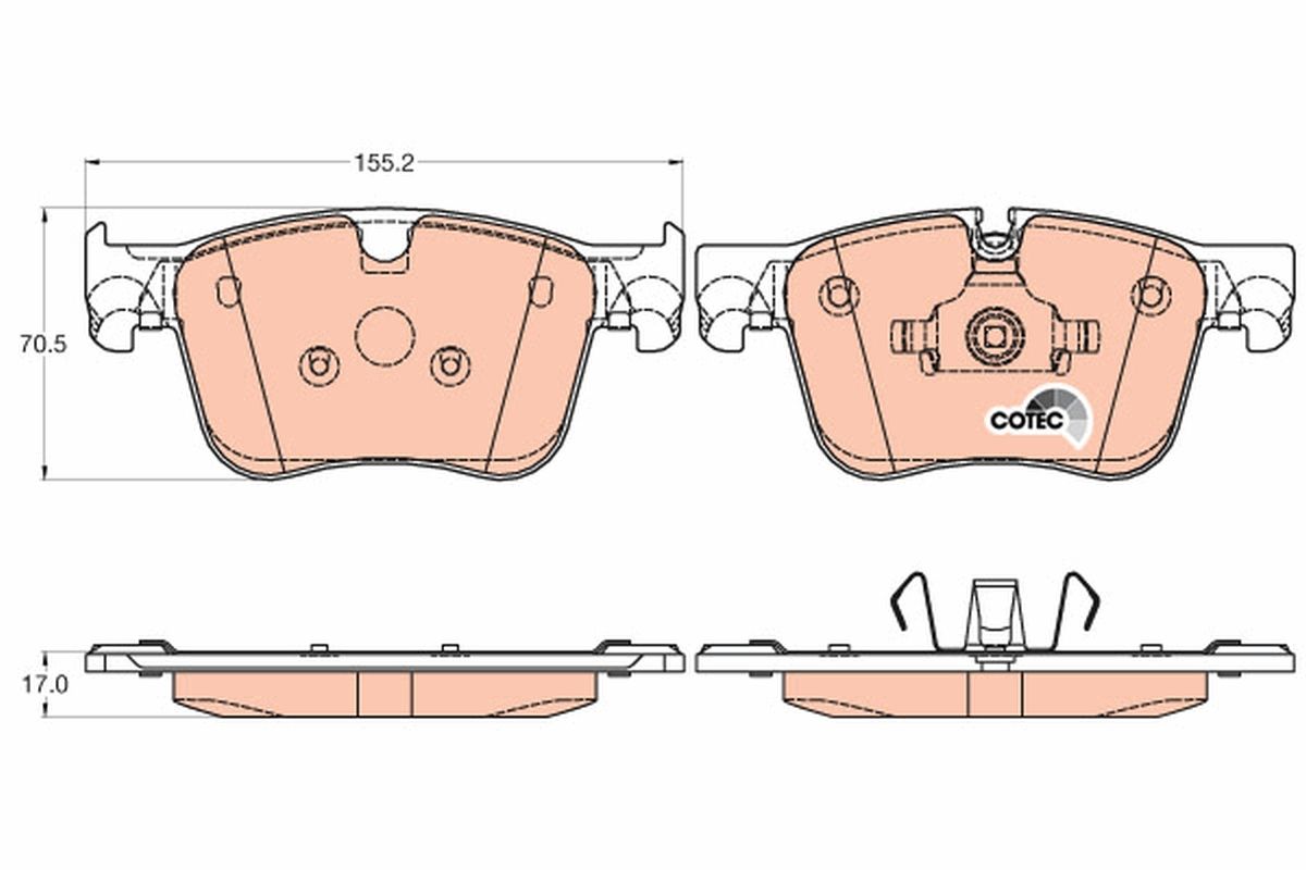 TRW GDB2035 Brake pad set, disc brake