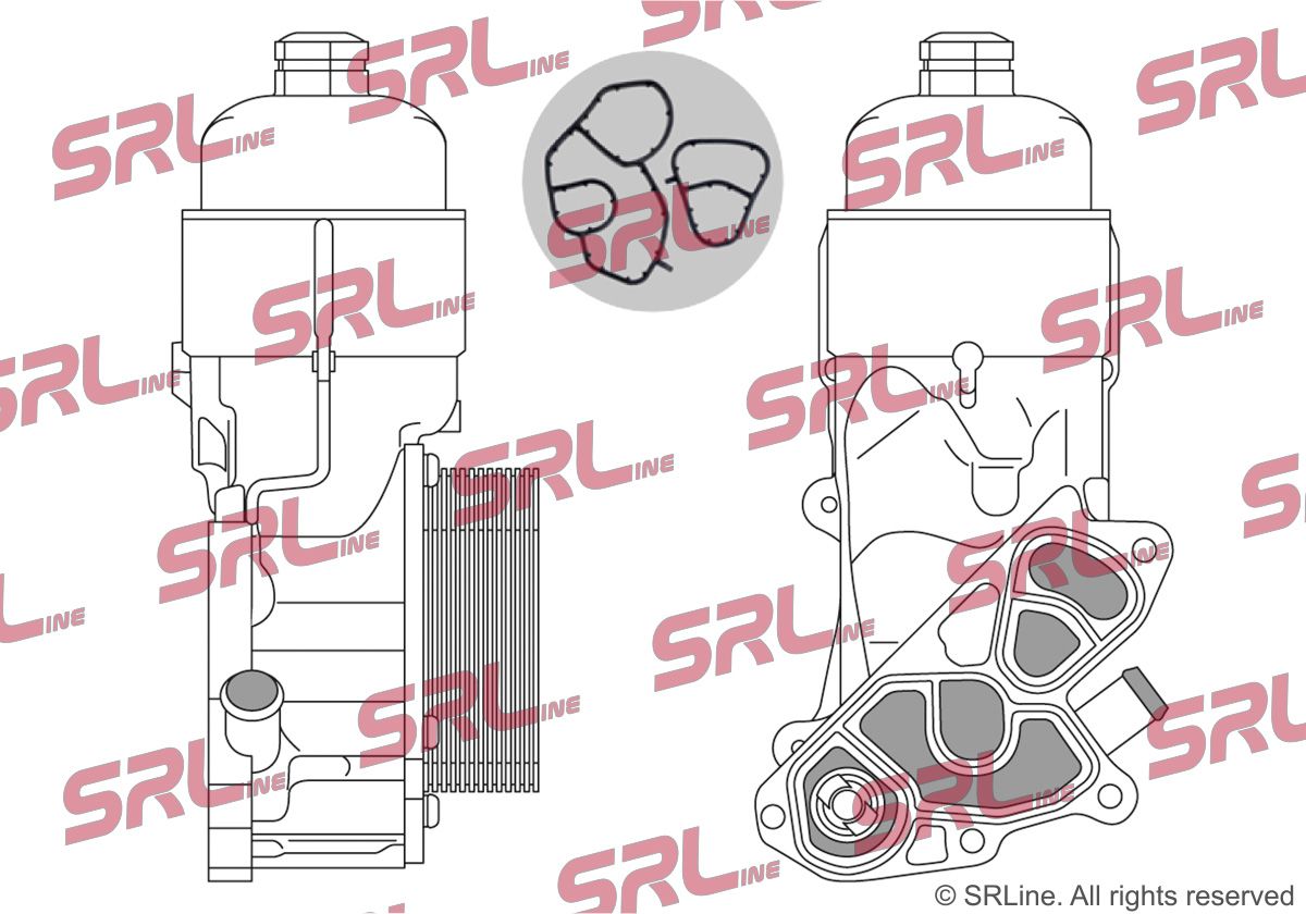 SRLINE 5723L8-3 Oil cooler, engine oil