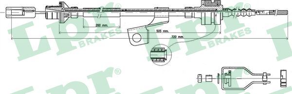 LPR C0118C Cable pull, clutch control