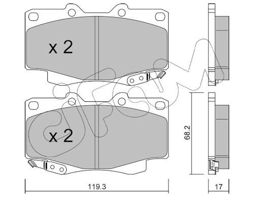 CIFAM 822-129-1 Brake pad set, disc brake