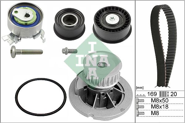 SCHAEFFLER INA 530 0078 32 Water pump & timing belt kit